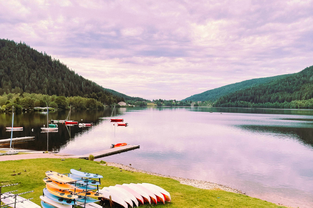 Lac de Gérardmer avec chien